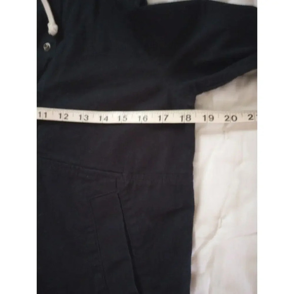 THE NORTH FACE Denim Jacket Women's Size XS Black Hooded Pullover Hoodie - Picture 11 of 13